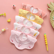 婴儿口水巾防水360度男宝宝女宝宝围嘴新生婴儿隔奶巾口水兜 花领-防水款 清新系（女宝3条装）