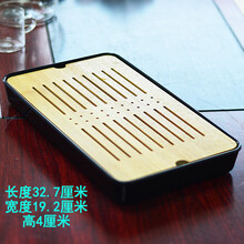 日式公道杯玻璃锤纹盖碗日本茶具套装号大容量功夫茶具配件泡茶器 茶具配件黑沥水盘