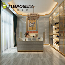 兔宝宝整体衣帽间定制现代轻奢开放式卧室衣柜u字形衣帽间定制实木官方定制 衣柜+岛台