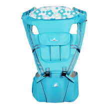 嘉贝星 多功能婴儿背带 宝宝腰凳 四季宝宝背带儿童母婴用品抱娃 四季款天蓝色