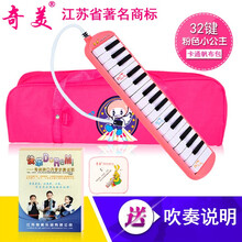 奇美口风琴32键学生用儿童初学者男女安喆小宝贝小状元口风琴 小公主32键粉色