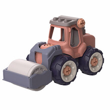 儿童仿真组装推土机军事拼装坦克飞机模型DIY 可拆卸螺母工程车惯性滑行挖掘机运输车男女孩益智玩具礼物 拆装压路机