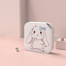 简之充电宝移动电源可批发定制企业礼品logo刻字 长耳兔兔+挂绳+配充电线 6000毫安