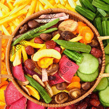 果蔬干果蔬脆片混合蔬菜干什锦果蔬秋葵脆小孩的零食 17至19种果蔬随机搭配(2斤)