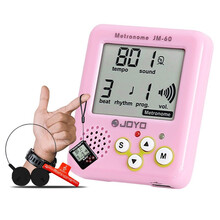 JOYO卓乐 JM60迷你节拍器跑步节拍器电子人声喊拍便携吉他古筝通用钢琴精准考级专用节奏器 粉色+送耳机乐谱夹