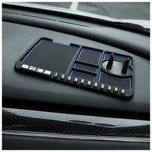 车载中控台仪表台汽车摆件防滑垫车用小车上内饰用品垫置物垫硅胶 蓝色