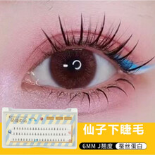乐哉美妆A型仙女款嫁接睫毛 分段式仙子自然逼真单簇种植眼睫毛 6mm J
