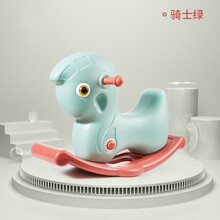 摇摇马儿童宝宝木马婴儿摇马大号加厚1-2周岁礼物塑料玩具宝宝玩的玩具 骑士绿(全新升级)
