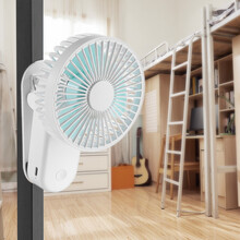 匠范 小风扇/电风扇/台式夹扇usb充电壁扇迷你学生宿舍床头办公室桌面小型壁挂式夹子风扇 F21珍珠白