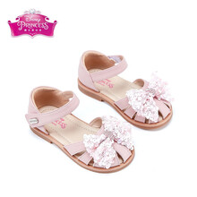 迪士尼 DISNEY 童鞋 儿童凉鞋女2021夏季时尚公主鞋蝴蝶结单皮软底女童凉鞋 DP21062 粉色 26码