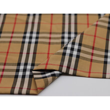 防水风衣做包包布料面料格子布料棉衬衫服装面料衣服手工 卡其色 40支单股 衬衫料