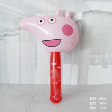 充气锤吹气儿童玩具动物棒大号气锤空气锤动物气球棒青蛙 充气小猪 买2个送气筒