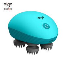 爱国者（aigo）头部按摩器头皮按摩仪按摩爪 淋浴干湿两用 送礼礼品礼物 孔雀蓝