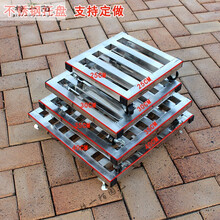 带轮托盘铁艺万向轮底座加厚方形移动托盘不锈钢盆景架子花盆底座带轮子VIERUODIS 30*30厘米