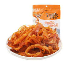 东夷码头小海食鱿鱼丝鱿鱼片 香辣黄鱼酥 香酥小黄鱼 香辣鱿鱼条 鳕鱼片 海苔 休闲零食 日照特产 香辣鱿鱼条2袋装（50g/袋）