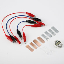 水果发电实验材料幼儿园大班中班科学区自制材料包水果发电小实验器材水果电池制作 水果电池实验(二极管+时钟)