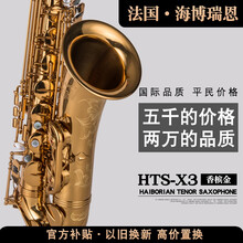 法国·海博瑞恩萨克斯 降B调次中音萨克斯风管乐器初学者考级演奏乐队正品通用HTS-X3香槟金工艺 手感舒适-音色通透酥麻