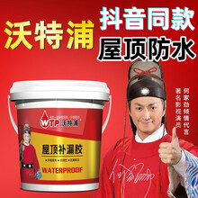 【抖音同款】沃特浦防水涂料房顶楼顶屋顶屋面聚氨酯补漏胶 【10斤黑色】2遍可刷5平方（送施工礼包）