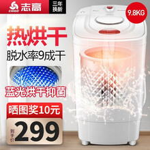 志高（CHIGO）脱水机带烘干甩干机脱水桶干衣机家用大容量 9.8公斤（甩干+热烘干）