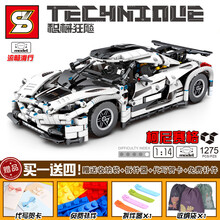 兰博基尼遥控灯光布加迪积木男孩模型高难度拼装汽车益智玩具 柯尼赛格【1275片】