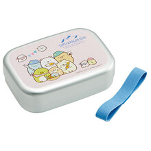 怀旧铝制饭盒 国内带回铝制卡通日式金属小饭盒便当盒水果盒餐盒 淡粉 角落生物370ml