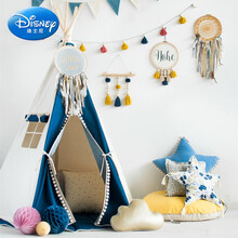 迪士尼（Disney） 儿童小帐篷游戏屋北欧室内男孩宝宝玩具屋印第安女孩家用公主房子六一生日礼物 夜梦+1.2m垫子 送星灯+云朵+抱枕