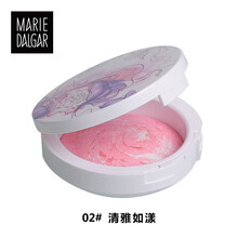 玛丽黛佳（MARIE DALGAR） 腮红裸妆花瓣气垫胭脂膏盘粉防水初学者橘色彩妆 新艺术彩粉腮红02清雅如漾