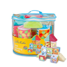 奇智奇思 软积木可咬布立方玩具布艺婴儿婴幼儿早教动物宝宝啃 (C款)趣智积木