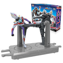 奥特曼玩具可动玩偶公仔男孩儿童变形玩具泽塔迪迦泰迦捷德贝利亚罗索布鲁六一儿童节礼物 奥特英雄擂台 欧布奥特曼vs伽古拉斯