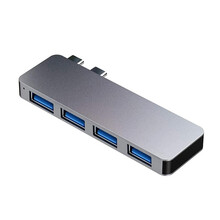 墨一 Type-C扩展坞 苹果MacBook Pro/air/M1笔记本电脑转HDMI线雷电3转换器 五合二【雷电3｜4*USB3.0】