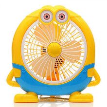 卡通风扇小风扇迷你风扇 家用风扇宿舍 制冷神器小型风扇学生 【升级款】+小黄人 【自带1.5米】+ 3米延长线