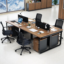 曾皇 办公桌 办公桌椅办公桌组合职员桌简约现代办公家具2/4/6/8人员工位 4人位含柜子含椅子