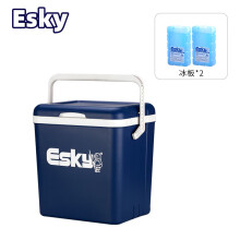 爱斯基（ESKY）26L蓝盖车载家用外卖保温箱冷藏箱 便携户外小冰箱保鲜箱附2冰板