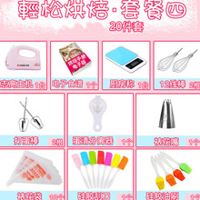 志高（CHIGO）电动打蛋器家用烘焙工具大功率迷你手持打发奶油机蛋糕搅拌器 粉色套餐四