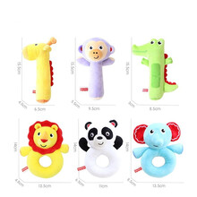 费雪(Fisher-Price)小鹿安抚手抓棒 婴幼儿BB棒玩具宝宝捏捏叫卡通手抓发声玩偶0-3岁 3个手抓棒+3个摇铃圈6个装