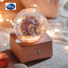 迪士尼2021儿童生日礼物水晶球音乐盒八音盒独角兽生日礼物女孩礼物送女朋友闺蜜礼物抖音生日礼物 贝壳公主-内置锂电