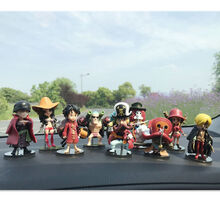 路飞手办全套海贼王生日礼物送人公仔索隆艾斯超大模型摆件礼物 海贼红衣Q版9人/7cm 自用【原包装】