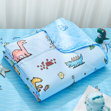 博洋家纺 儿童夏凉被学生宿舍空调被全棉被子宫西达也IP联名纤维被芯纯棉夏被 全棉抑菌夏被—宫西达也（蓝） 150*210cm