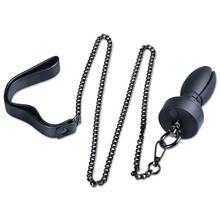 LOCKINK索迹SM后庭肛塞QIUI爱远程智能屁股扩肛器成人调教CB锁男用gay自慰高潮情趣用品 大号肛塞+链子