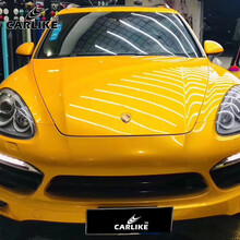 卡莱克超亮汽车改色膜高亮水泥灰整车改色贴膜亮面车身漆面保护膜防刮蹭汽车贴纸 超亮黄1.52x18M