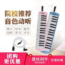 Oriolus孔声口风琴32键初学者学生用32键口风琴儿童练习演奏课堂教学乐器口吹琴 粉色32键口风琴+零基础入门教程书+吹管+吹嘴+琴