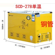 【老品牌】海力雪 冰柜 冰箱小 酒柜 展示柜 冰柜家用 大冰柜 冷柜冷冻 冷柜小型 小冰柜冷冻 铜管SCD-278单温1265*595*850mm