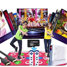 舞霸王 【新款HDMI无线发光】跳舞毯双人加厚电视电脑两用接口无线高清体感游戏机顶盒加用跳舞机跑步毯 【HDMI超清无线发光款】+pvc红色+瑜伽健身操