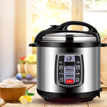 多丽（DUOL）电压力锅家用高压锅智能电压锅双胆多功能预约大容量双内胆电饭煲可开盖煮 6L升大容量 钛银色6L