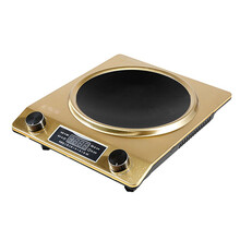 家用凹型电磁炉3500W大功率爆炒多功能带锅一体凹面电炒炉灶巨阔 金色单机3500W
