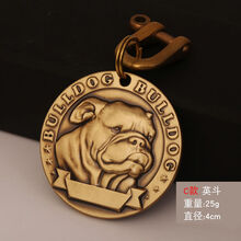 纯铜狗牌身份牌定制刻字拉布拉多金毛泰迪大型犬吊牌宠物防丢 英斗 C款