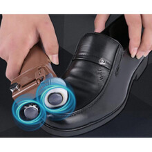 手持电动擦鞋器家用洗鞋机刷鞋器擦皮鞋神器 墨申 灰色2组刷头 豪华版