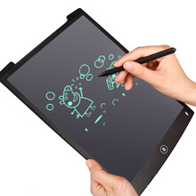液晶手写板儿童绘画板涂鸦电子光能小黑板写字板手绘板 白色8.5寸【细笔】