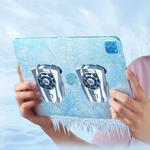 睿戴康 手机散热器背夹适用于小米黑鲨不求人同款散热器平板ipad散热器风扇内置电池冷却神器苹果安卓手 【平板套餐p10电池款散热银+银】