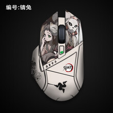 酷元素 适用于雷蛇巴塞利斯蛇V2鼠标贴纸无线蓝牙X极速版电竞游戏鼠标贴膜全包防刮防滑贴防水吸汗炫彩贴 NO.17-巴塞利斯蛇&鼠标贴膜&锖兔 雷蛇（Razer）巴塞利斯蛇